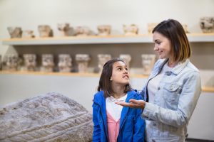 mother motivating a homeschooled child with a trip to the museum